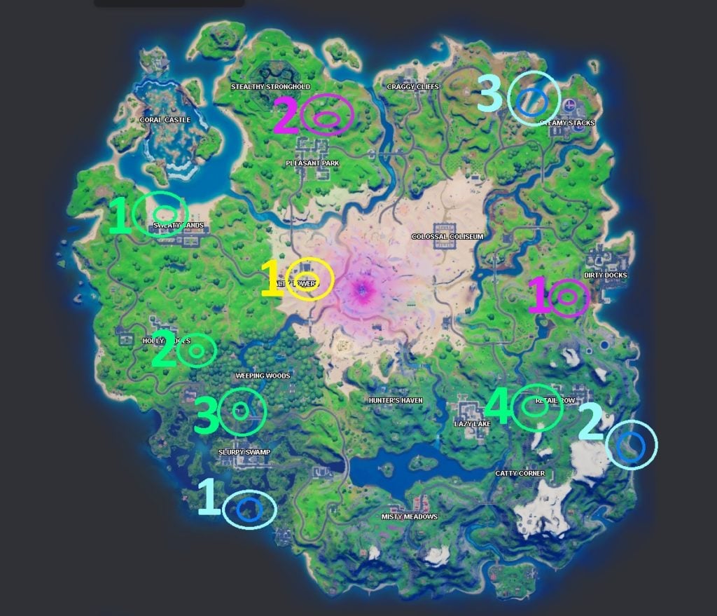 Fortnite Chapter 2 Season 4 Week 7 XP Coins Locations Guide - Video Games Blogger