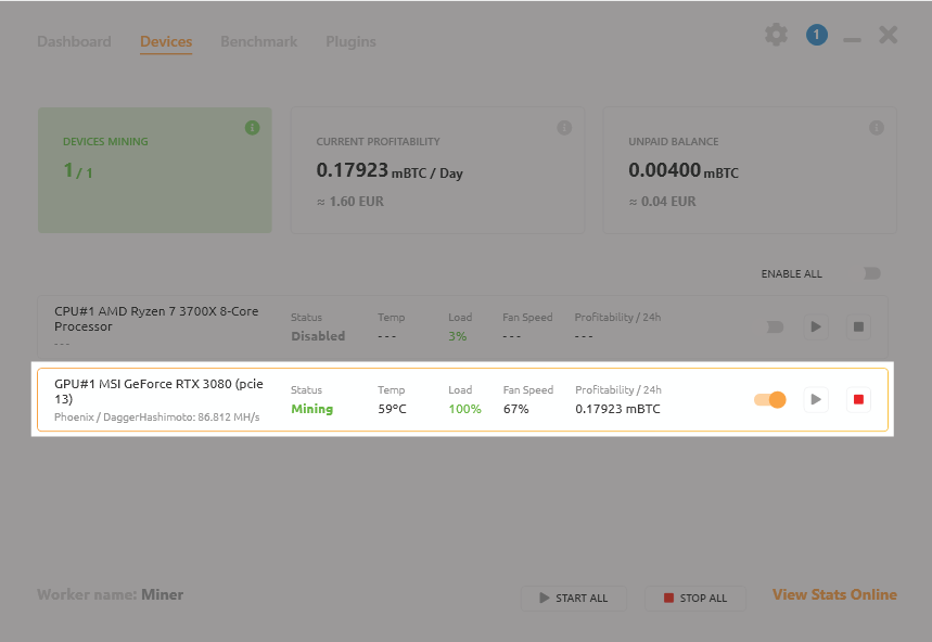 CPU/GPU Mining | NiceHash