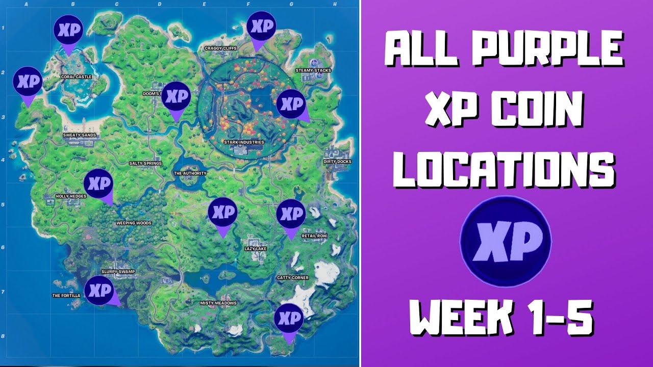 Where to find all of the Fortnite Chapter 2, season 4, week one XP coins - Dot Esports