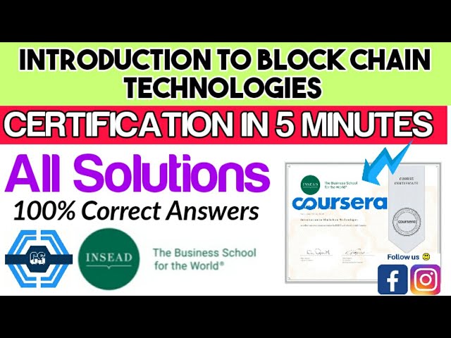 Blockchain Basics Coursera Quiz Answers - Updated