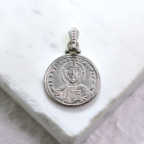 ANCIENT CHRISTIAN JESUS COIN PENDANT BYZANTINE