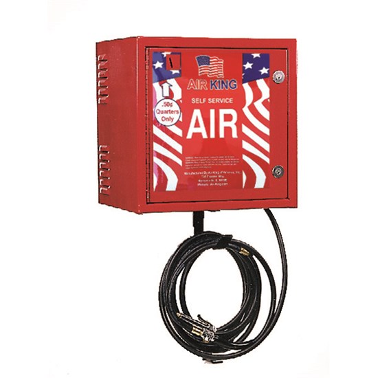 J.E. Adams Single Hose Air Machine w/ GAST Compressor - Coin Operated - John M. Ellsworth Co. Inc.