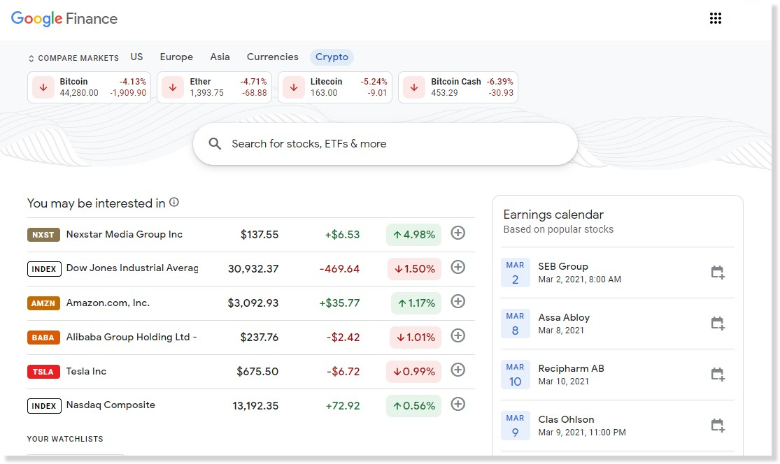 Cryptofinance - Google Workspace Marketplace