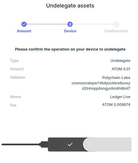 Delegating from Ledger Live is failing to confirm..? - Miscellaneous - Cosmos Hub Forum