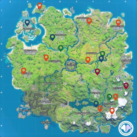 Every Week 9 XP Coin Location in Fortnite Season 4