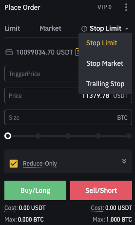 Binance Stop Loss Order