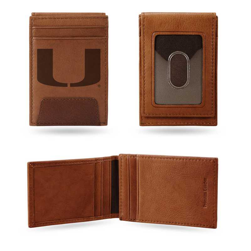 Genuine Leather Slim Men Wallet With ID Window Front Pocket Wallet Gifts For Men