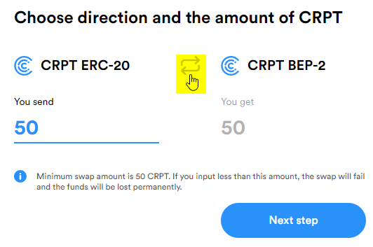 Exchange Crypterium (CRPT) | SwapSpace Exchange Aggregator