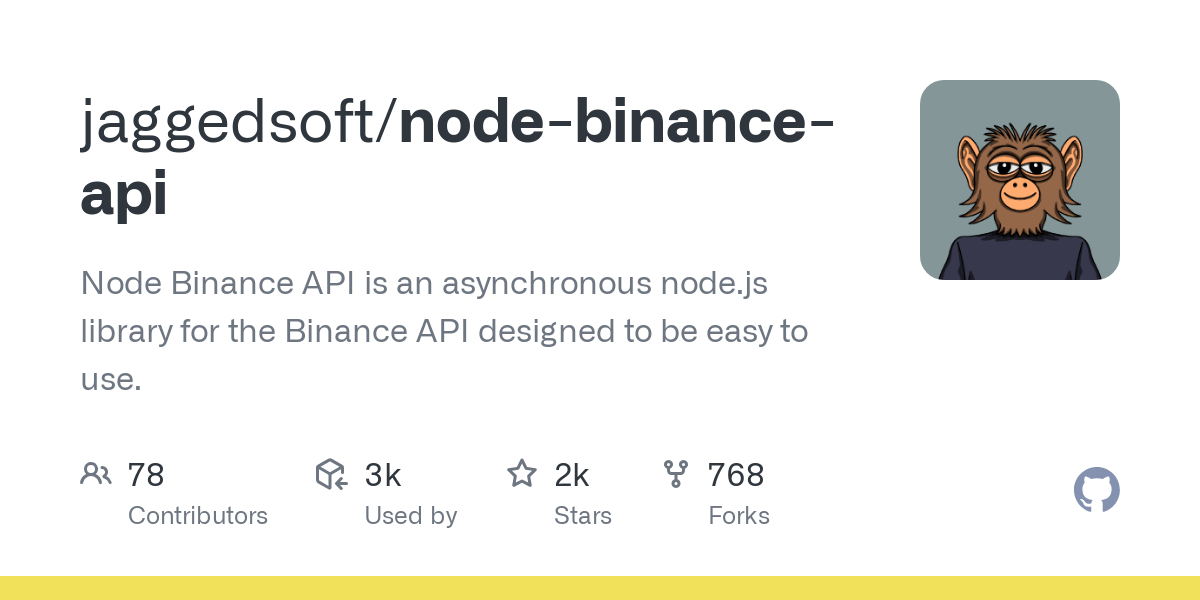 binance | js SDK for the Binance APIs | Cryptocurrency library