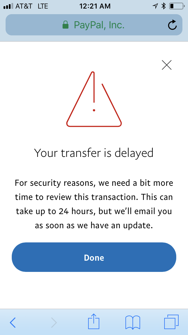 Why is the money I sent on hold? | PayPal GB