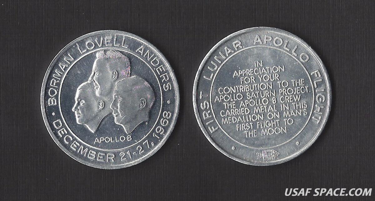 PROJECT APOLLO 8 Borman Lovell Anders Coin Medal NASA Space Moon $ - PicClick