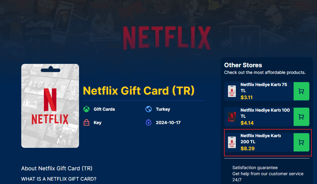 Buy Netflix Gift Card Online | Instant Email | Dundle (AU)