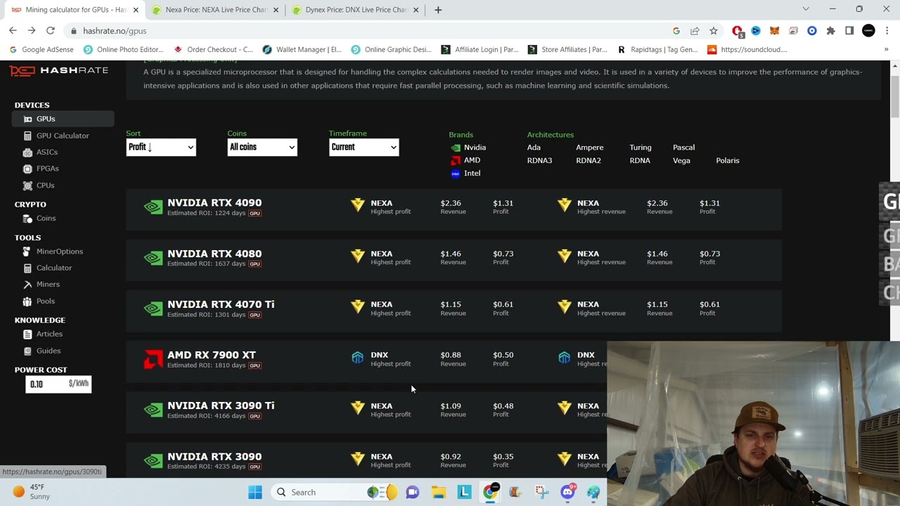 Mining Profit Calculator - PoolBay