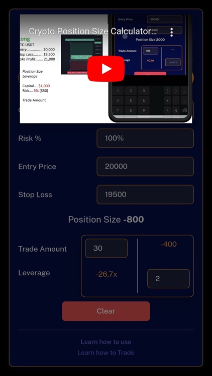 Position Size Calculator - CryptoWinRate