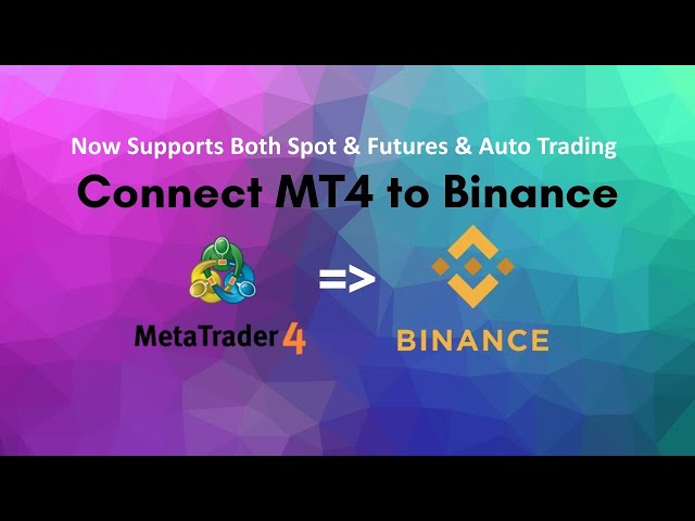 Binance delivers pricing and trading over MT4/5