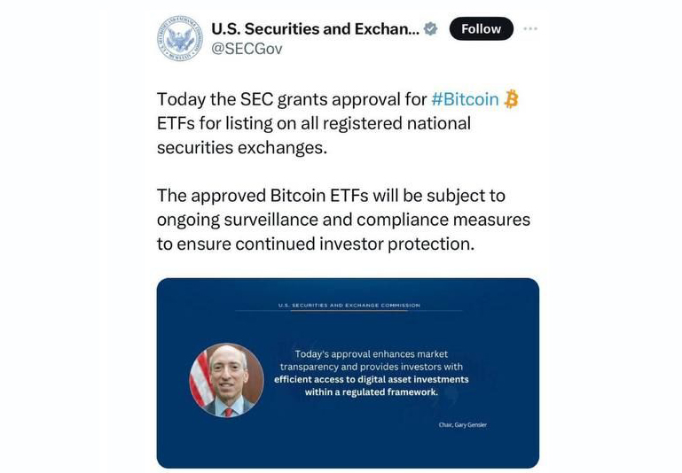 Bitcoin’s price spiked after a fake SEC tweet claimed ETFs were approved - The Verge