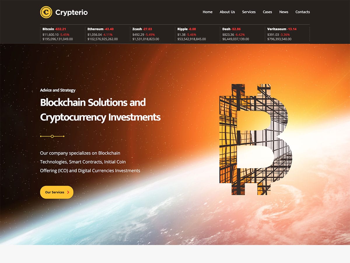 Crypto news WordPress Theme