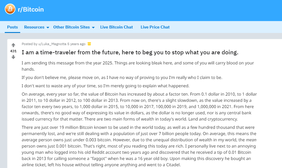 Bitcoin Time-Traveller: Not Really From The Future, Shock! | ostrov-dety.ru