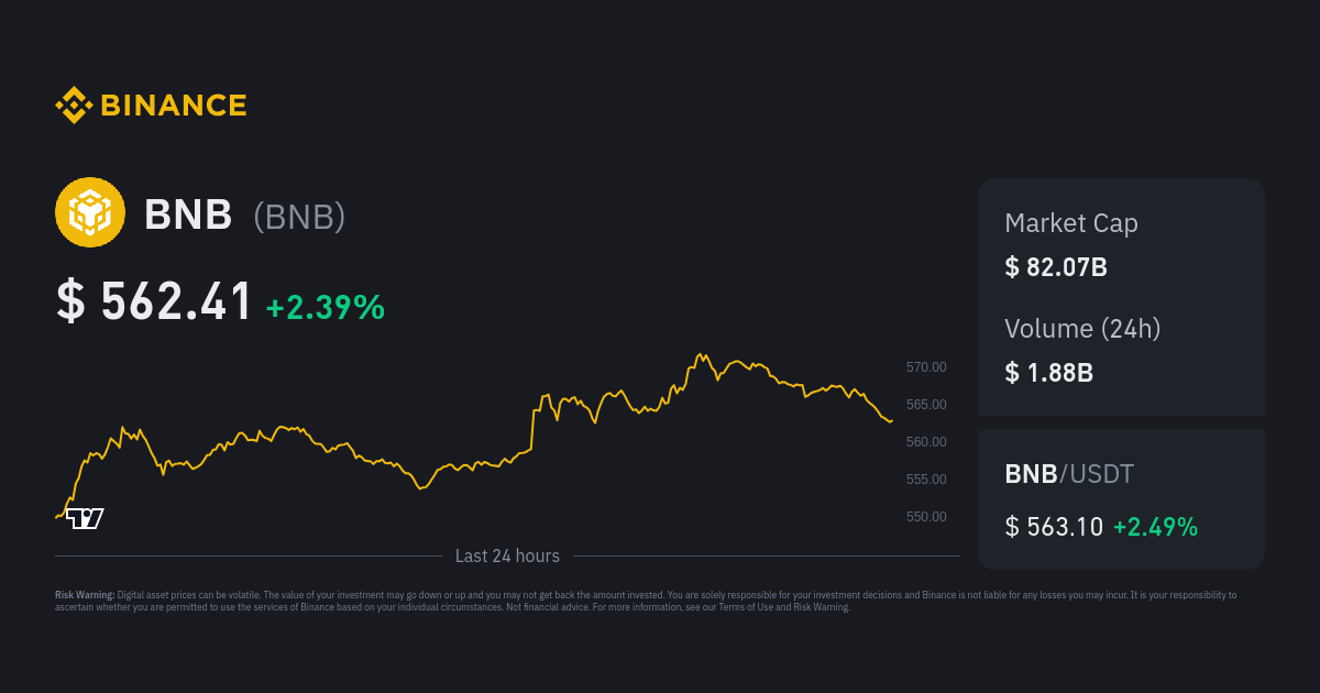 BINANCE COIN - BNB/USDT quotes and historical data