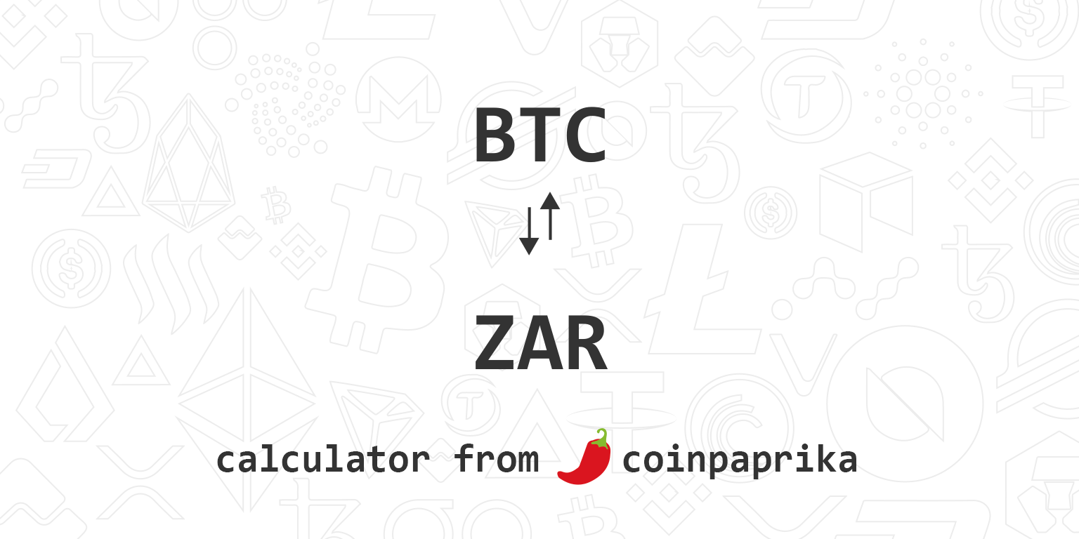 Bitcoin to South African Rand Exchange Rate Chart | Xe