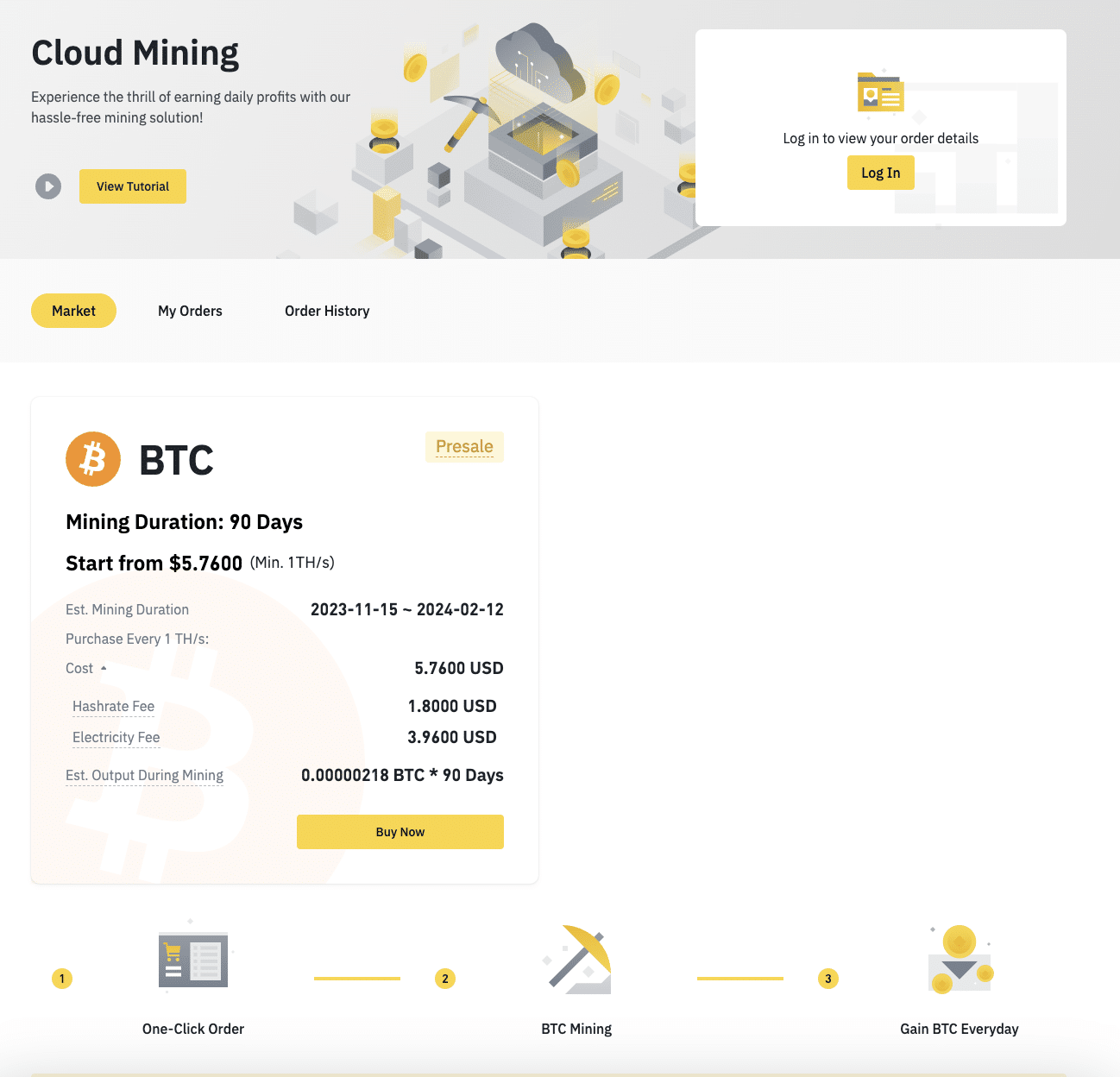 Cloud Mining | Bitcoin Mining Contracts | Binance