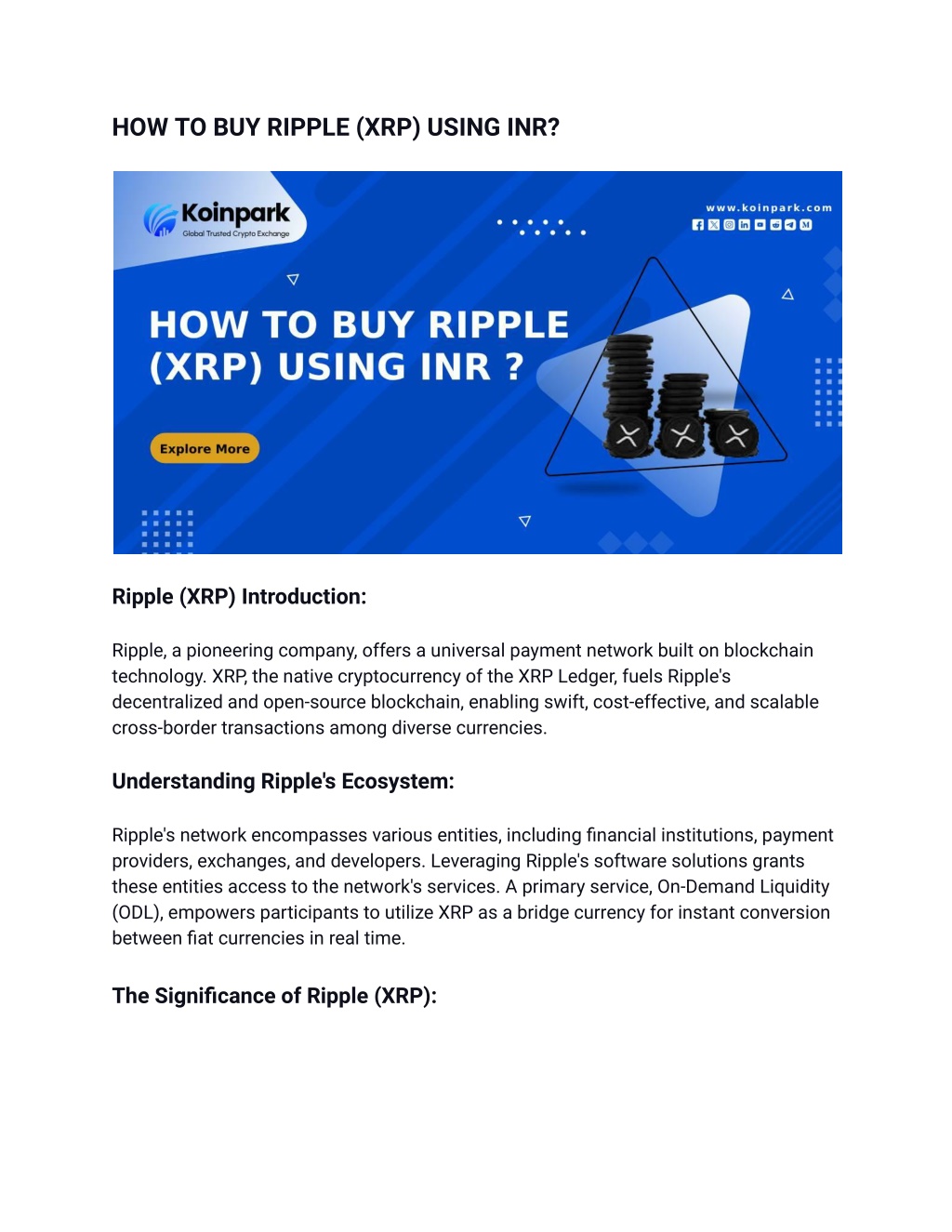 Buy Ripple (XRP) - Step by step guide for buying XRP | Ledger