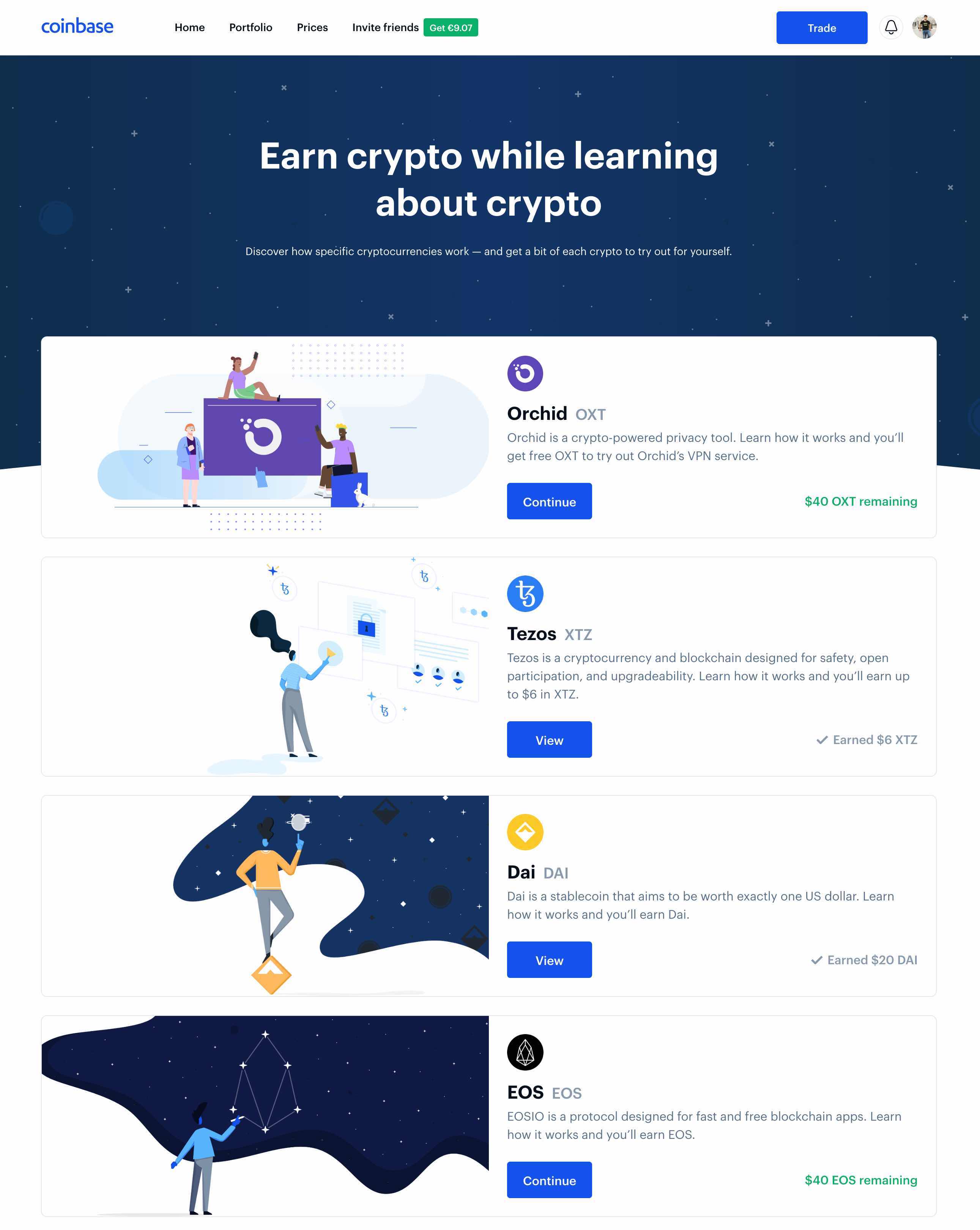 Coinbase Adds EOS to Its Crypto Education Rewards Program - CoinDesk