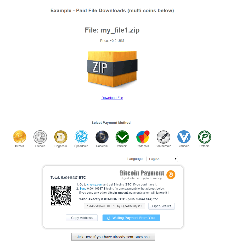 Bitcoin Payment Gateway | HIP Completed PHP Project