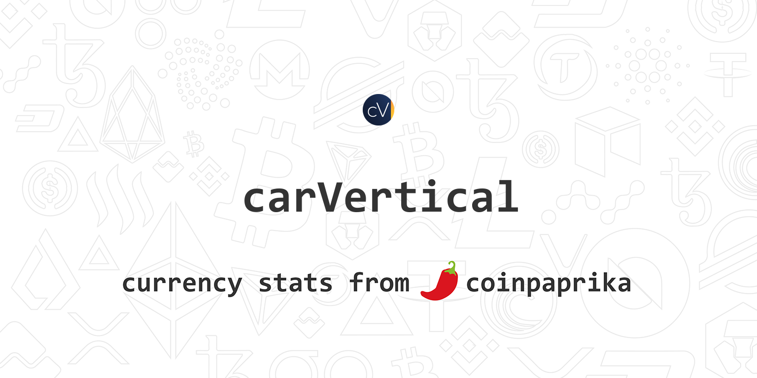 carVertical (CV) live coin price, charts, markets & liquidity