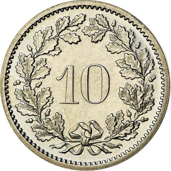 SWITZERLAND 10 Rappen Confoederatio Helvetica (used) – Sams Shopping