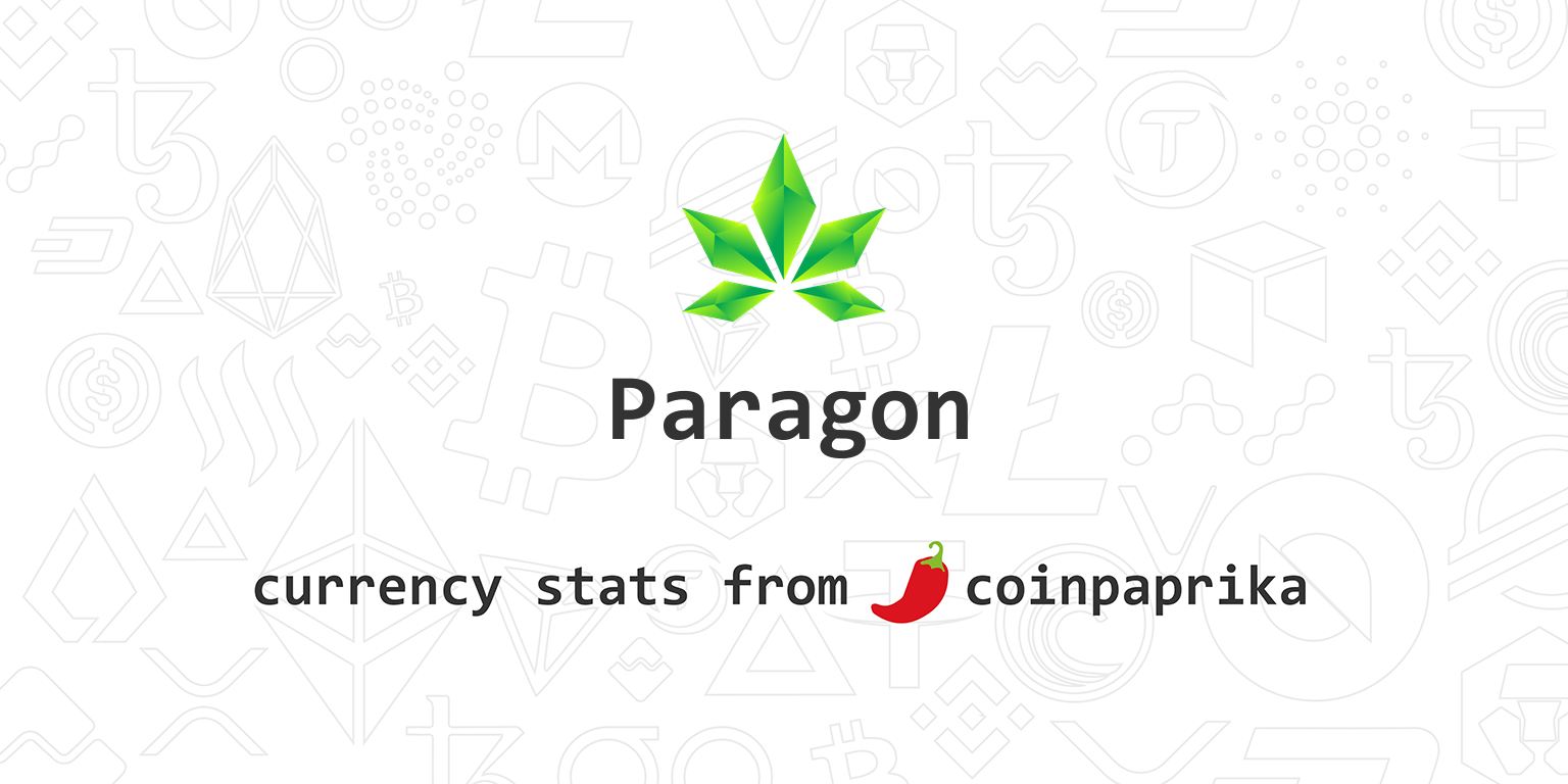 Paragon (PRG) live coin price, charts, markets & liquidity