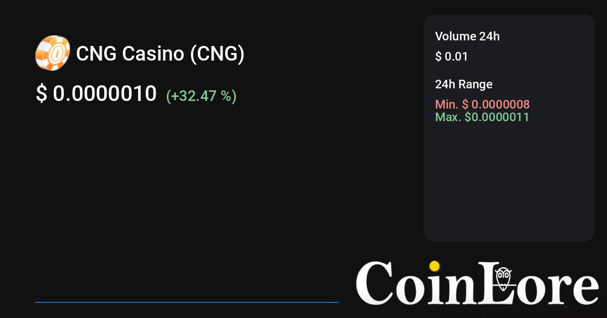 Cng casino on-chain data: price, liquidity, volume, trades & insights | ostrov-dety.ru