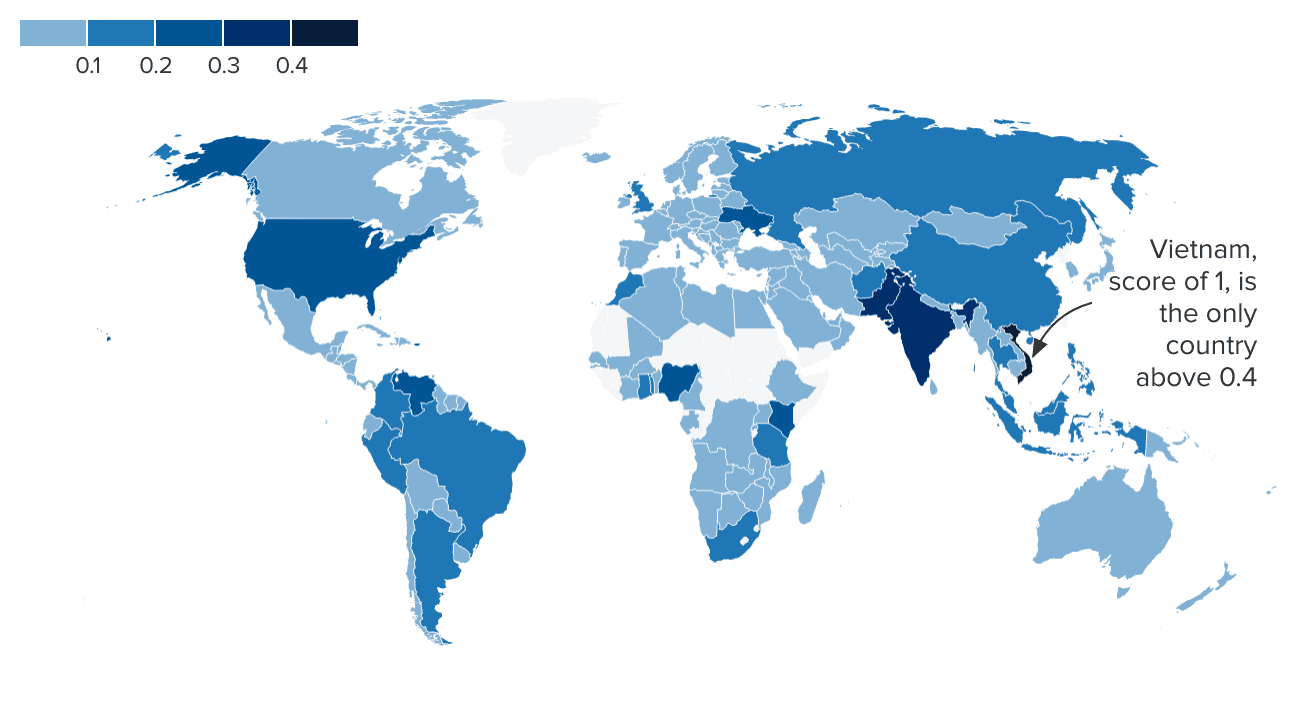 Crypto Ownership by country in - Report by IITW