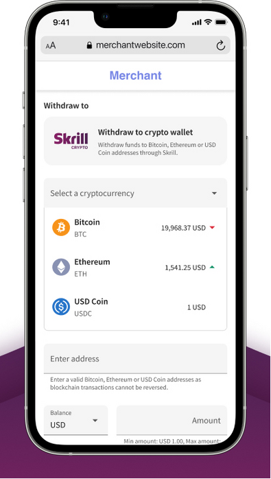 Instantly buy crypto­­currency from a trusted e-wallet | Skrill