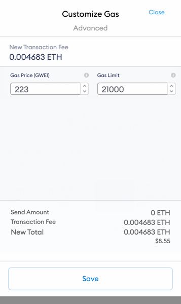 Ethereum Gas Estimator