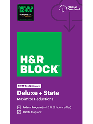 Save 40% on H&R Block Tax Software Deluxe + State 