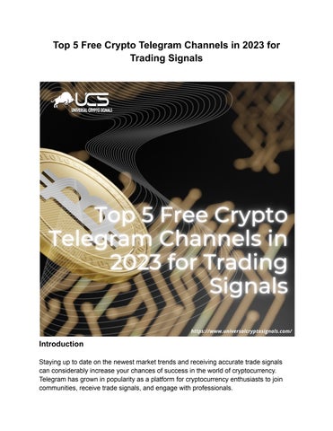 Free Crypto Signals Telegram Channels | myTelegram