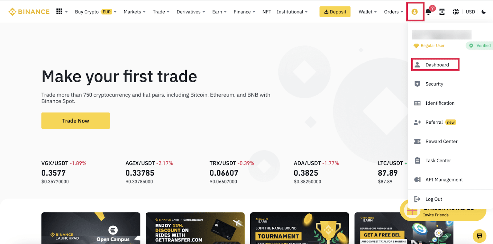 25% cashback on fees on the Binance cryptocurrency exchange