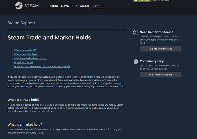 Steam Support :: Trading and Market Restrictions