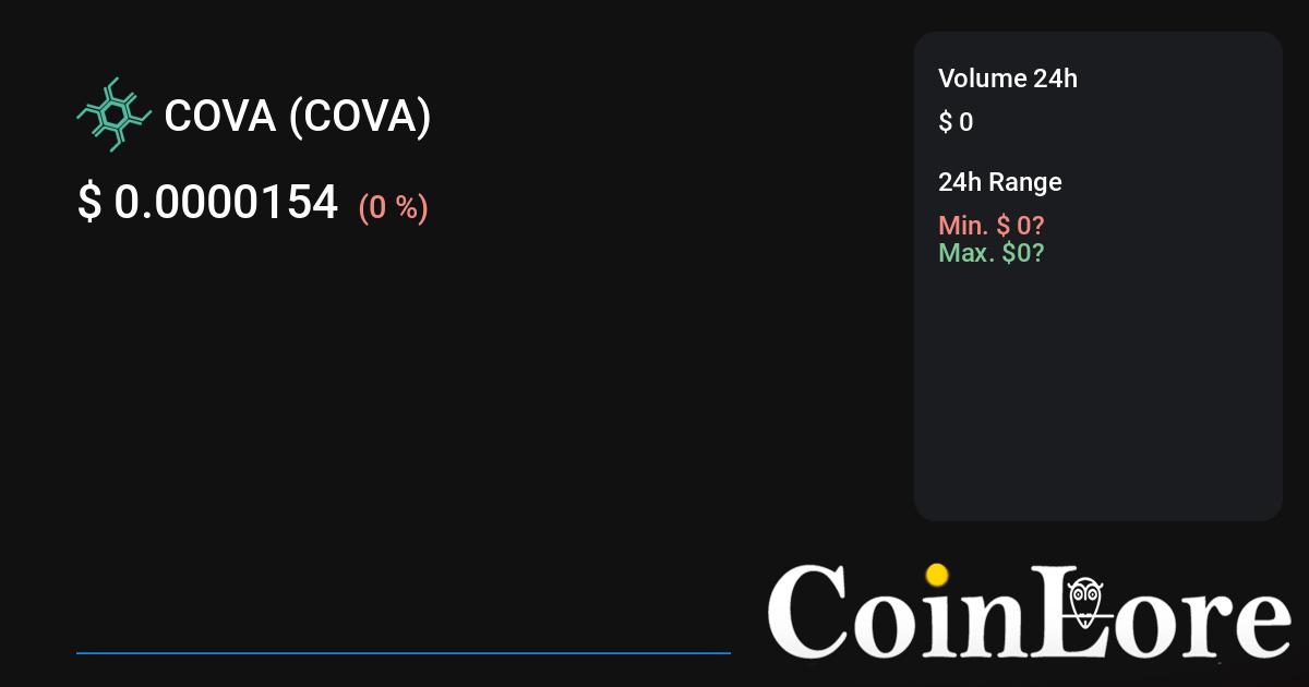 COVA Price Today - COVA Coin Price Chart & Crypto Market Cap