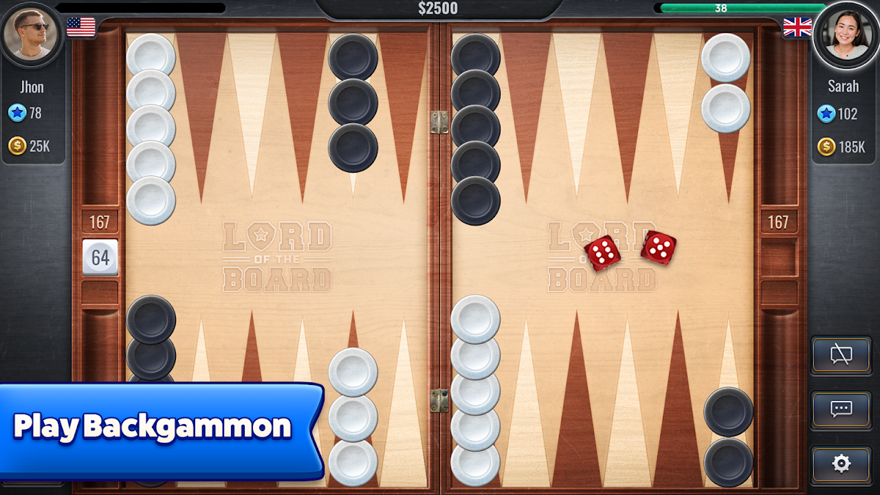 Backgammon Lord of the Board 8+ Free Coins | Slot Freebies