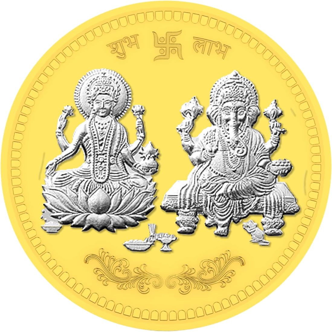 Precious Moments - Buy Laxmi Ganesha Silver Coin (Chandi ka Sikka) by ACPL