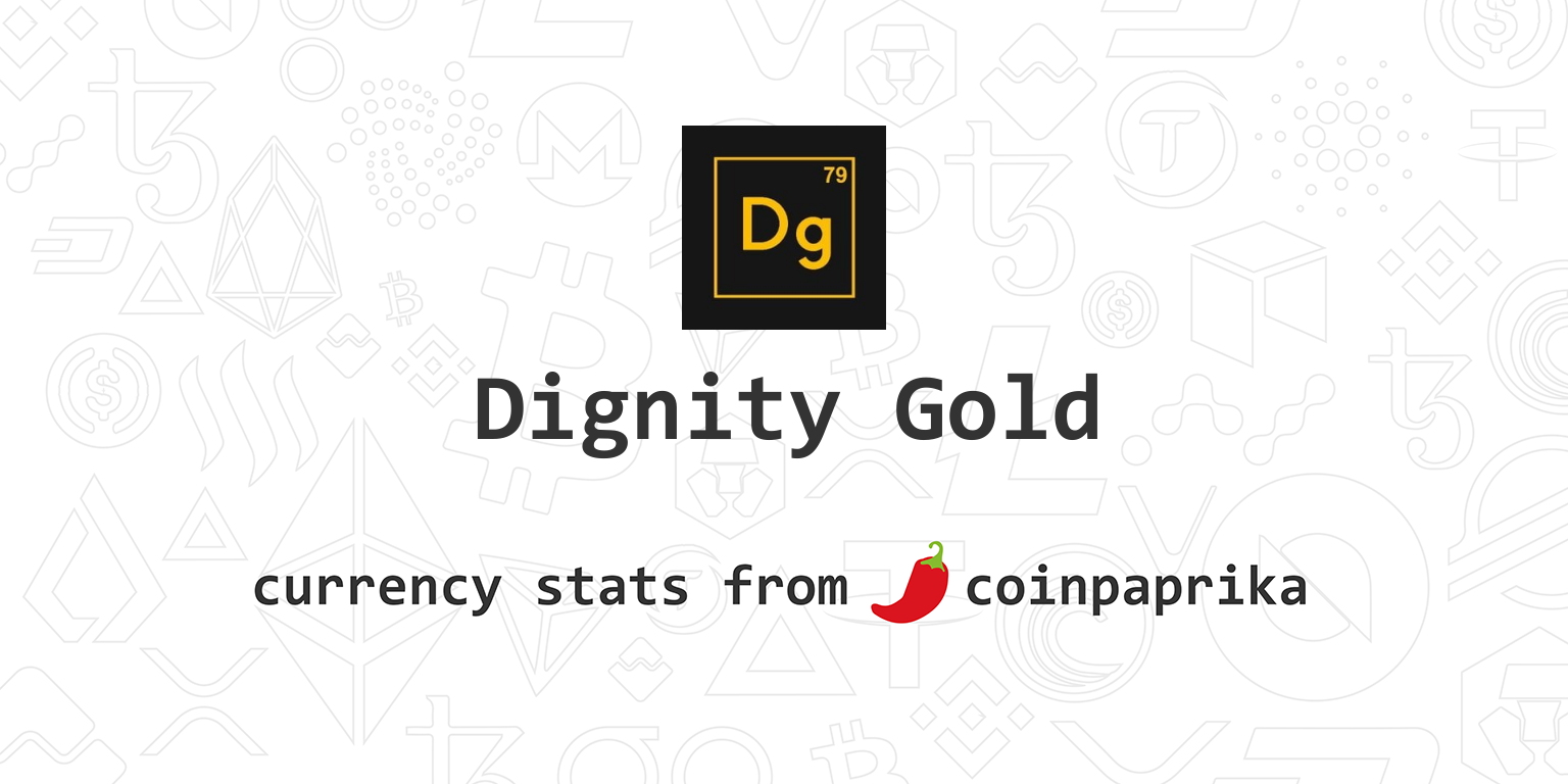 Dignity Gold Price Today - DIGau Price Chart & Market Cap | CoinCodex