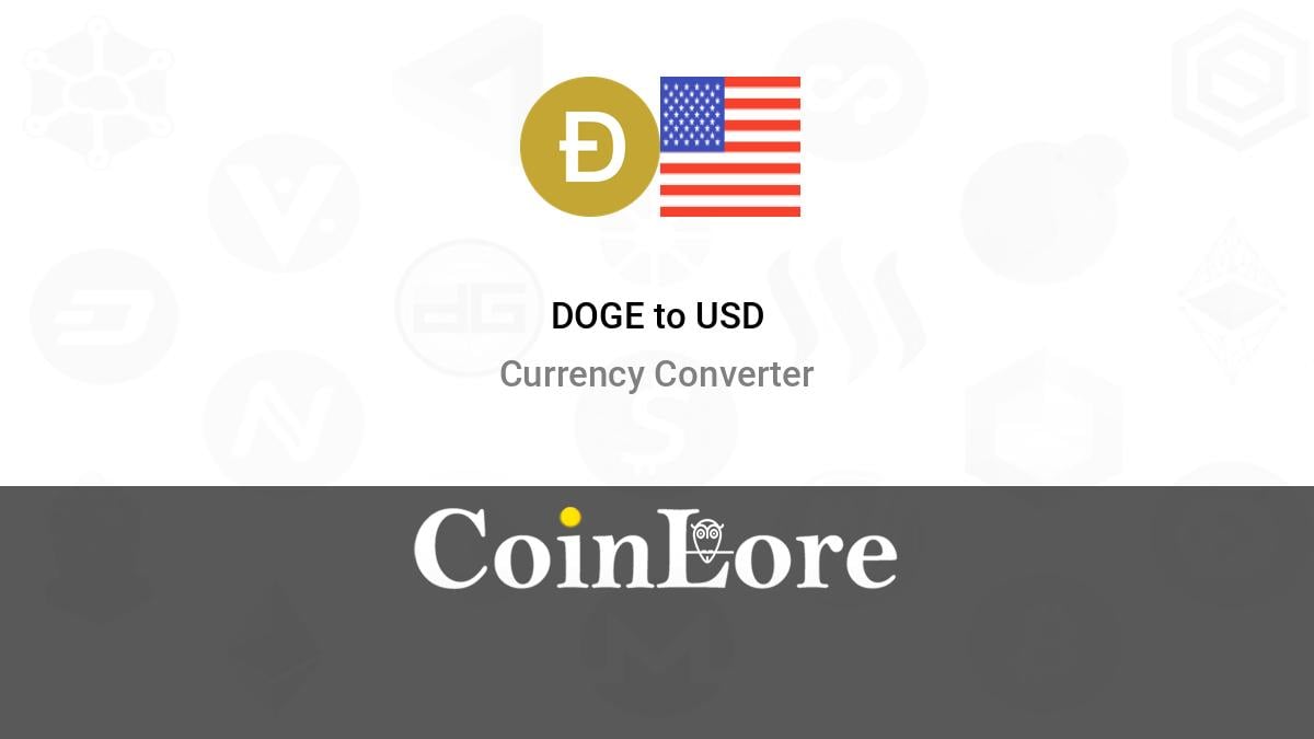 Convert 1 DOGE to USD - Dogecoin price in USD | CoinCodex