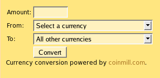 Currency Exchange Rate Conversion Calculator