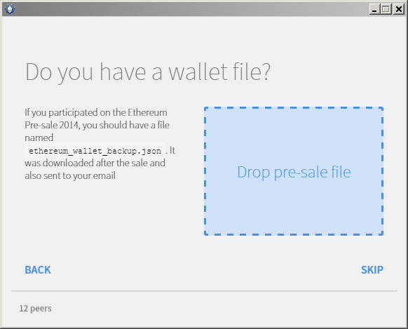 Ethereum Presale Wallet