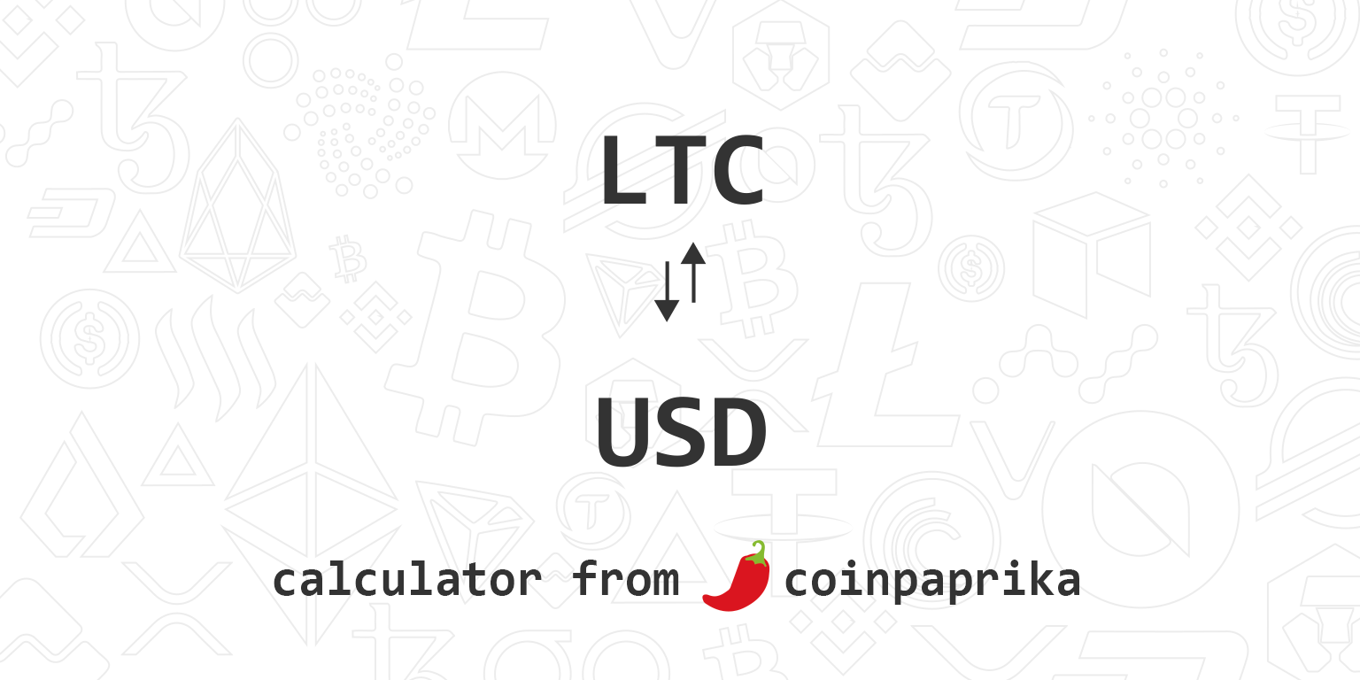 Litecoin price today, LTC to USD live price, marketcap and chart | CoinMarketCap