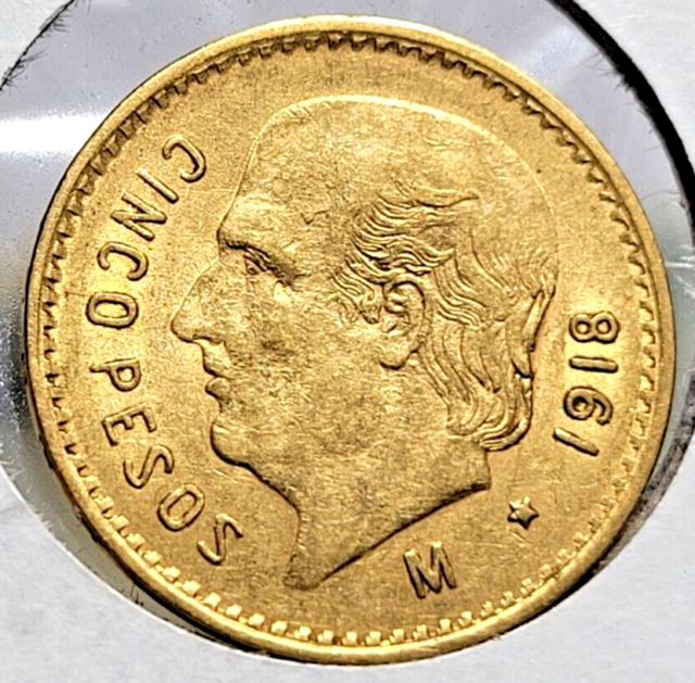 5 pesos Jose Marti () Cuba gold coin! - ostrov-dety.ru