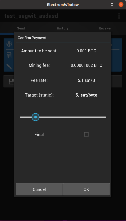 Is it possible to send to another address using replace-by-fee in either Bitcoin Core or Electrum?