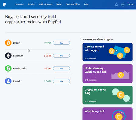 How do I buy Cryptocurrency on PayPal? | PayPal GB